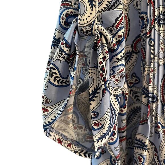 Kim Roger's Women's Curvy Blouse Paisley Whimsical Blues Size 3x - Picture 3 of 8